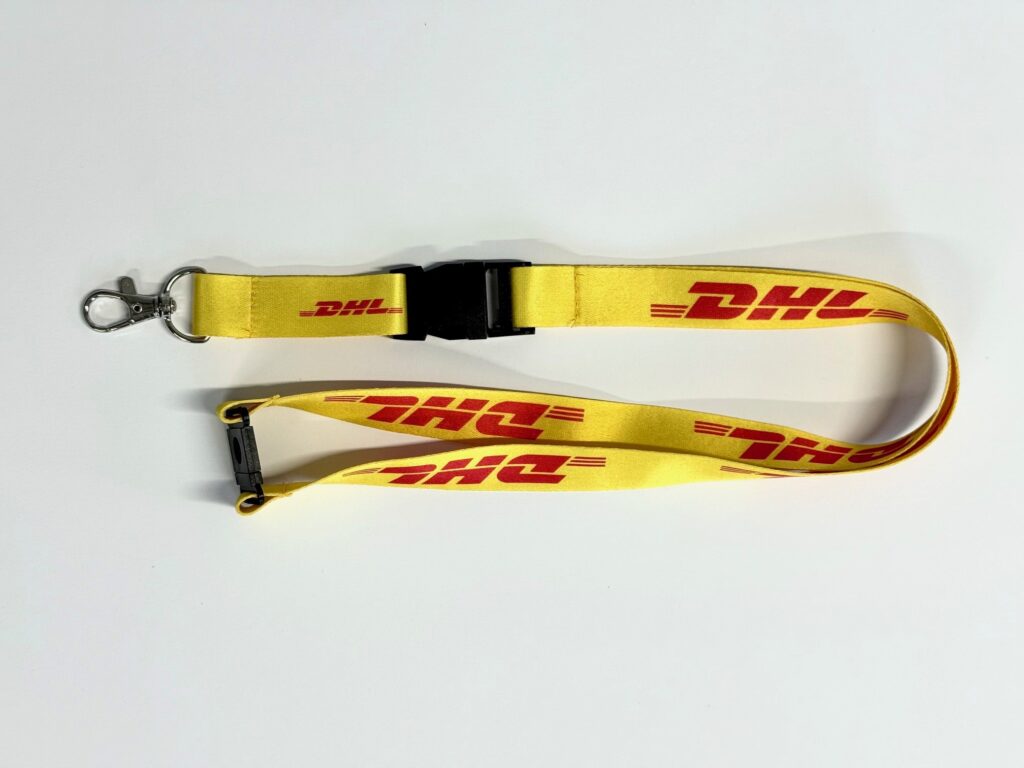 reklamní šňůrka na krk s potiskem DHL